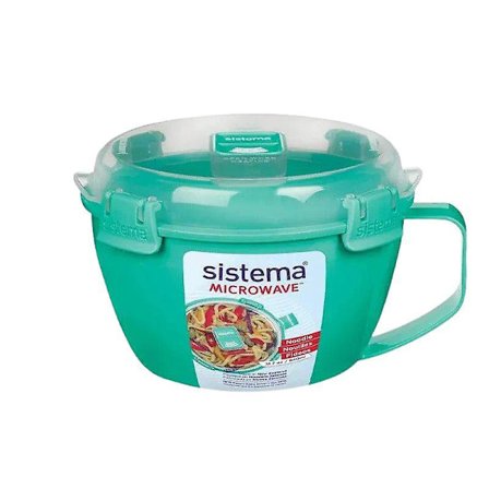 Sistema Klip It Mikrobølgeovn Grød til Go 850ml Morgenmad Frokost Havregryn Rejse