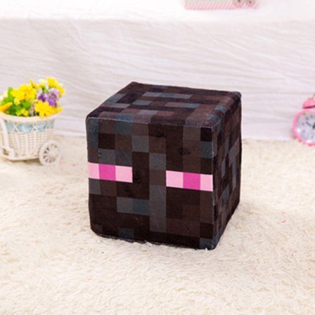 Minecraft Plysch Creeper Svart Steve Trap Box Kudde Kudde Doll