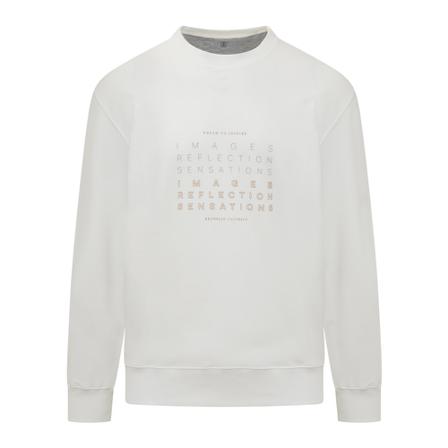 Brunello Cucinelli Sweatshirt Hvid, Herre Sweatshirts, Størrelse: M