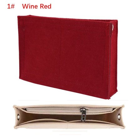 Filt-inläggsväska Handväska Liner WINE RED 1# 1#