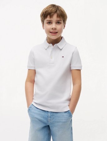 Tommy Hilfiger Boys Tommy Polo S/S - White - 98