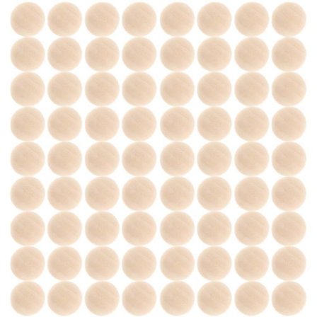 100 stk. Ubehandlede Trækugler Halve Trækugler Ubehandlede Trækugler til DIY Kunsthåndværk