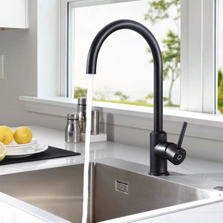 Köksblandare Borstat Rostfritt Stål 360° Svängbar Högtryck