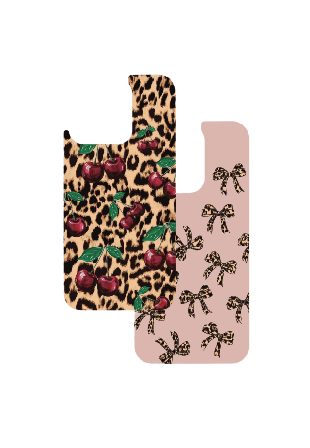 Ideal Of Sweden Print Pack Iphone Wild Cherry Skal & skärmskydd Dam Guld 13/14/15/16e