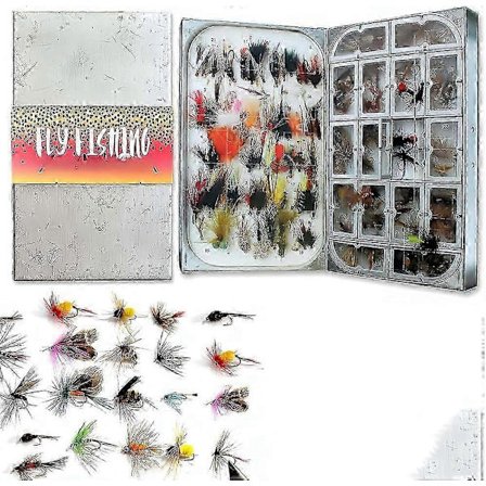 Fluefiskeri Julekalender 2025, Fluefiskeri Jule Nedtællingskalender 24 Dages Fiskelokker Sæt, Overraskelse til Fiskeelskere Far Dreng (LGL)