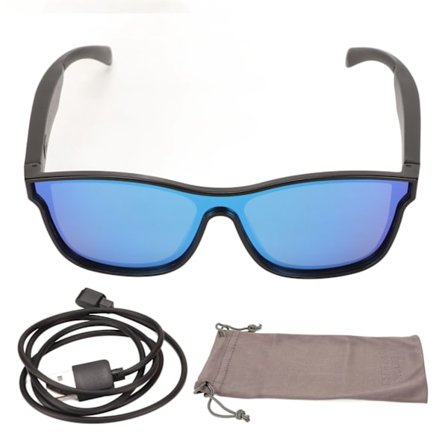 Bluetooth-briller - Fashionable Elegant Touch Control HiFi Stereo Sound Smart Glasses til Sport Musik Gå Blå