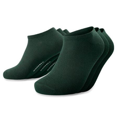 FreeFeel | Pack de 3 pares de calcetines tobilleros de bambú verde oliva for Men