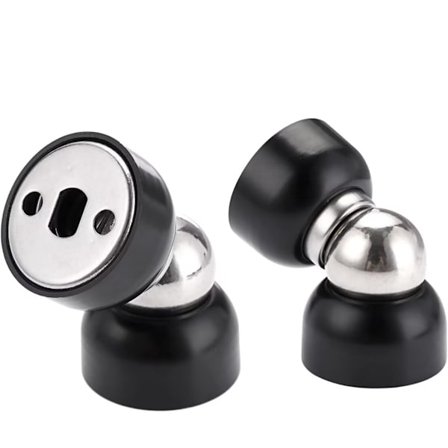 2 Pak Mini Magnetiske Dørstop i Rustfrit Stål, ZQKLA