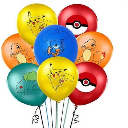 20 st Pikachu Barnkalas Ballong Båge Grattis på födelsedagen 20 slumpmässiga ballonger