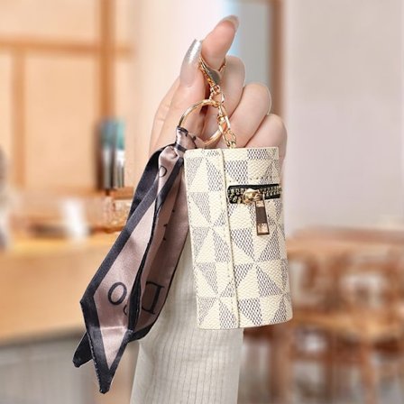 Dam Nyckelring Väska Dragkedja Myntväska Läppstift Nyckelhållare Plånbok Gåva