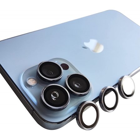 Kameraskydd för iPhone 13 Pro, Lins Protector för 13 Pro Max, Metall Kameraskydd Kompatibel med iPhone 13 Pro Max (6,7 tum) / iPhone