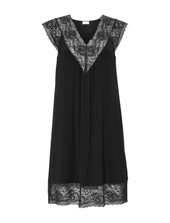Nightdress Victoria Nattkjole Svart Damella Of Sweden*Betinget Tilbud