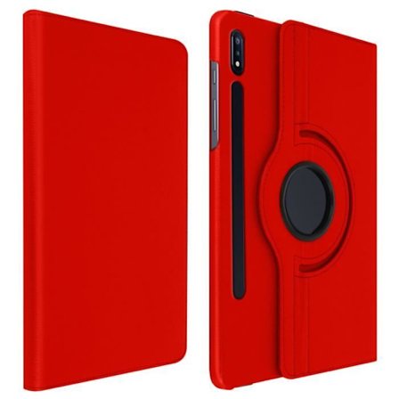 Etui - AVIZAR - Galaxy Tab S7 11.0 - Röd - 360° Rotationsskydd - Hel skydd