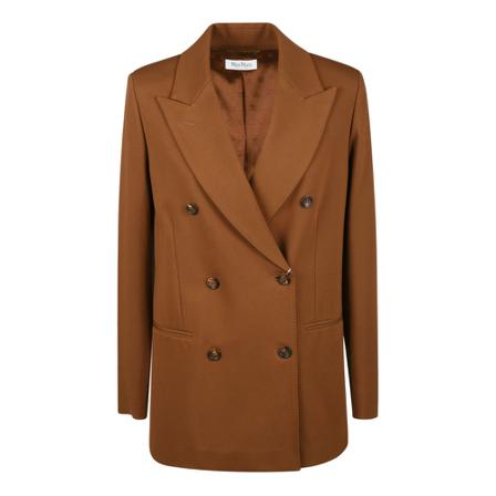 Max Mara Double-Breasted Coats Brun, Herre Uldfrakker