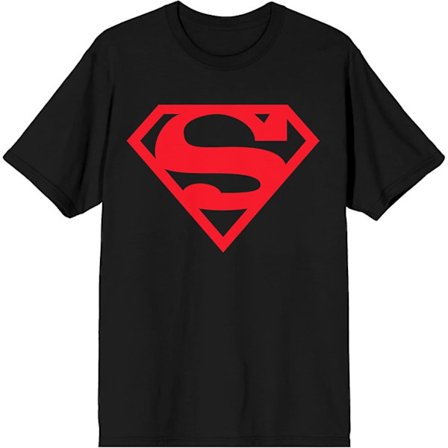 Superman Superboy Logotyp Herr Svart Big & Tall T-shirt