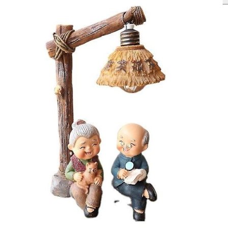 Nattljuslampa Morfar Mormor Läs Böcker Under Ljuset Hartsdekorationer