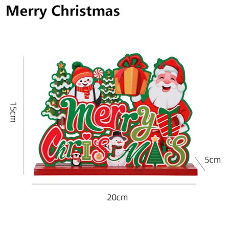 Jultomten Snögubbe Trähantverk GOD JUL GOD