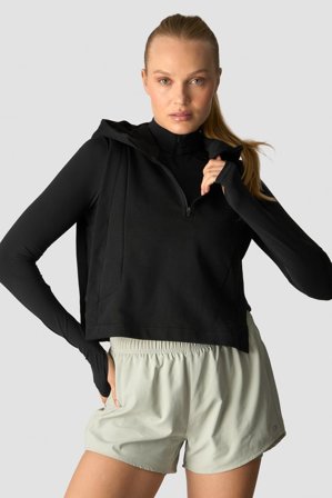 Mirage Sleeveless Hoodie Wmn Black