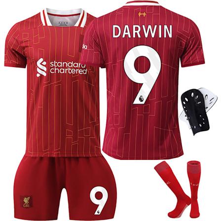 Liverpool 24-25 pelipaita nro 11 Salah 9 Firmino 66 Arnold 10 McAllister jalkapallopaita nro 9 suojavarusteet sukilla No. 9 protective gear with socks