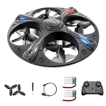 4DRC 4D-V43 Cool Light UFO Flygplan Fjärrkontroll Barn Flygande TeFat Leksak, 2 Batterier