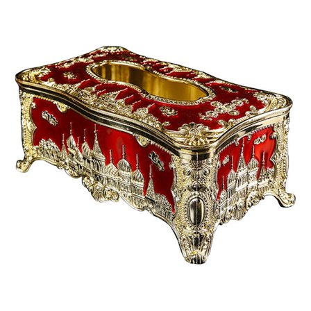 Dekorativ serviettholder slott-vevsboks for hjemmekontor Restaurant Fargerik ansikts-vevsholder serviett-dispenser