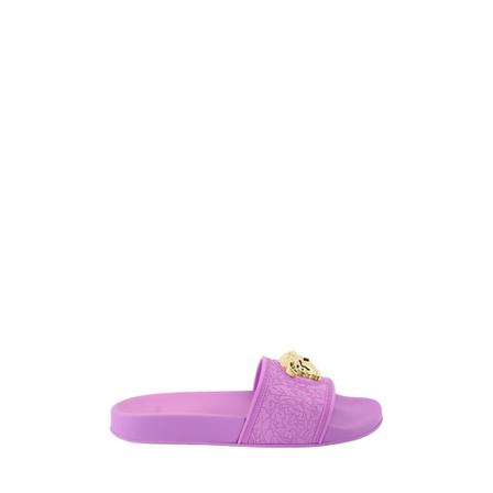 Versace Sliders Lilla, Dame Sandaler, Størrelse: 38 1/2 EU
