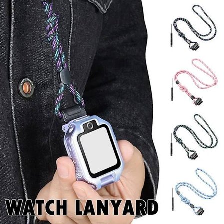 Lasten kellon kaulanauha roikkuva koristeköysi, kadonneen esineen esto, violetti