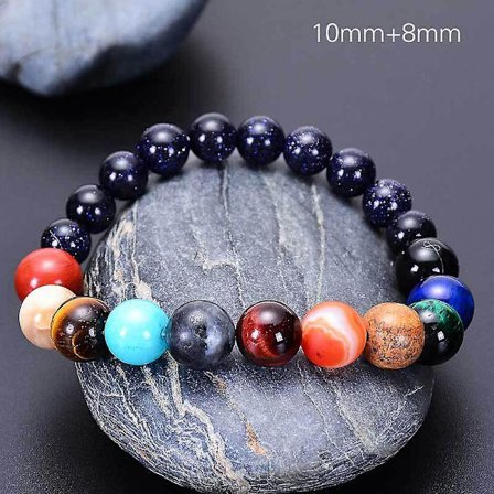The Eight Planets Armbånd Univers Galakse Måne Stjerne Solsystem Planeter Armbånd Naturlige Perler