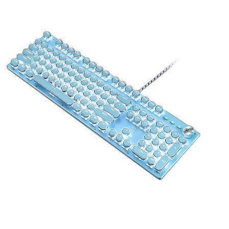 Retro Mechanical Gaming Keyboard 104 Key-led Backlit Keyboard Mechanical