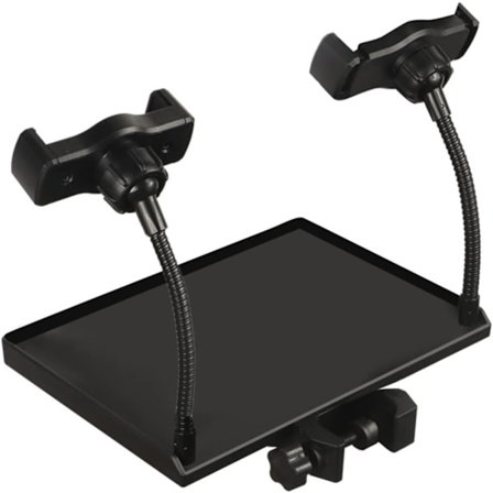 Mikrofonstativbricka klämma notställ stativ ljudkortsbricka med mobiltelefonhållare