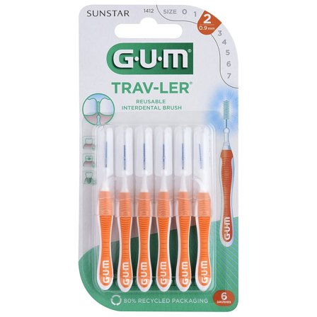 GUM TravLer Orange, 6 stk., Medicin & Pleje, Mund & Tandpleje, Tandstikker