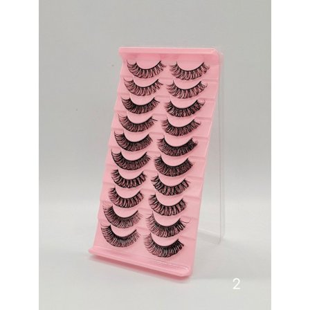 10-Par 3D Mink DD Curl Ryska Lösögonfransar / Ögonfransar - Black