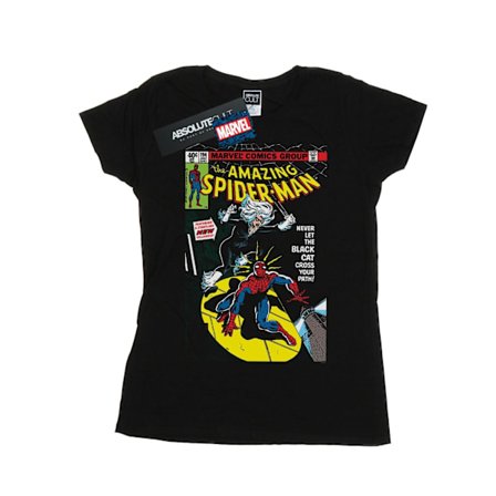 Marvel Womens/Ladies Spider-Man Black Cat Cover Bomull T-shirt