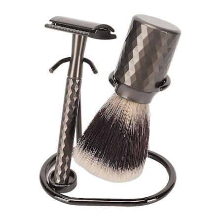 Håndtak for skjeggtrimmer for menn - Dobbeltsidig sikkerhetshåndtak for manuell trimming (uten blad)