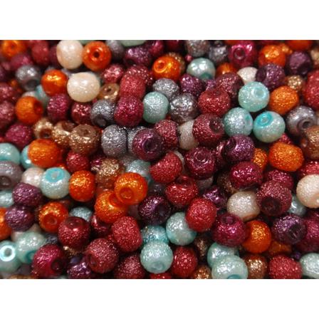 300st Knottriga Glaspärlor 4mm - Blandade Färger Flerfärgad 4 Mm