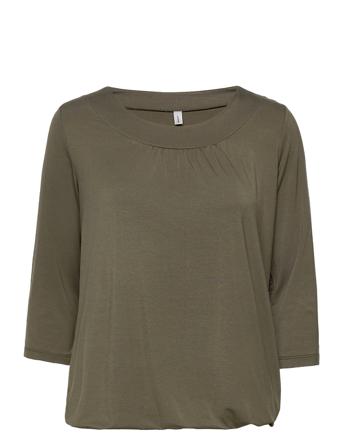 Sc-Marica Blouses Short-sleeved Grøn Soyaconcept