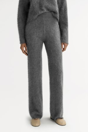 Soft Goat - Brushed pants - Women cashmere pants - L - Grey