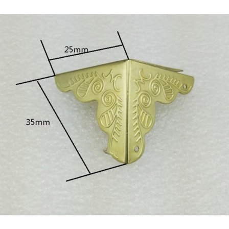 Gule-10 hjørner til møbler, antikt design, metal, kantpro