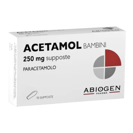 Acetamol Bambini 250 mg Paracetamolo 10 Supposte