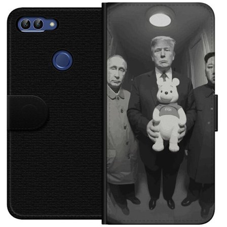 Yhteensopiva Lompakkokotelo Huawei Huawei P smart Mustavalkoinen taideteos surrealistisella poliittisella symboliikalla ja odottamattomalla kontrastil