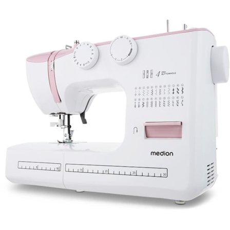 Sy maskine - MEDION - SM 60 - 62W - 24 sting + dobbelte sting - 700 omdr/min - LED - Pink