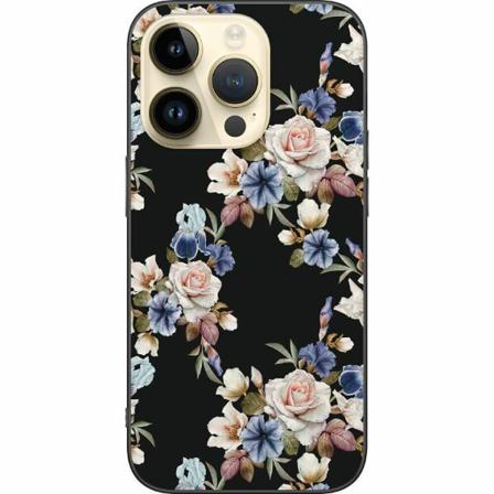Apple Iphone 14 Pro Svart Skal Floral