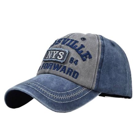Brevbroderi Baseballcapser Distressed Faded Hats NAVY&GREY