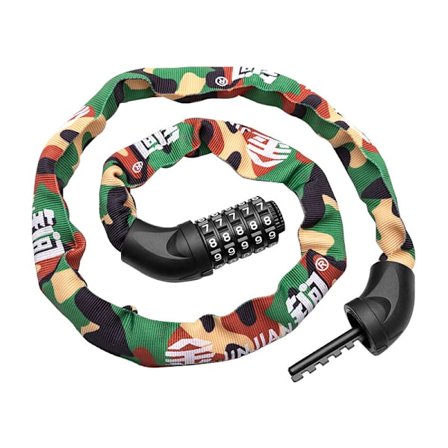 Kodet sykkellåskjede (14 farger) Sykkellåser Tyverisikre kjeder med 5-sifret passord for sykkel, motorsykkel, dør, port (Army Green)