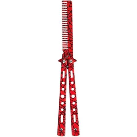 Comb Trainer - Ruostumattomasta Ter ksest Valmistettu, Ter v im t n, Perhonenharjoituskampa Aloittelijoille, Punainen, 1 kpl