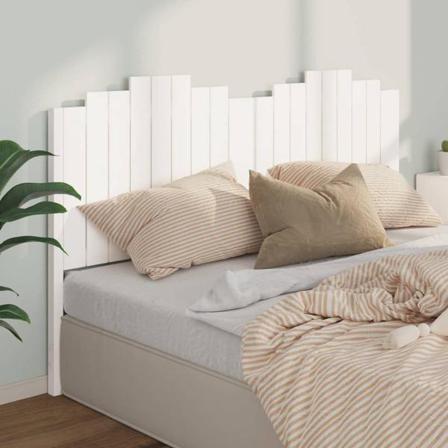 Vidaxl Sänggavel Vit 186x4x110 Cm Massiv Furu Vit