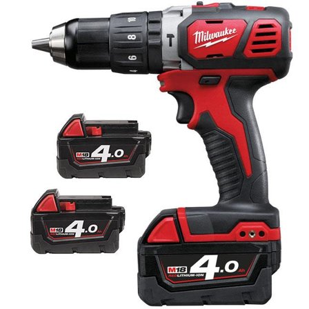Milwaukee M18 BPD-403C Slagborrmaskin med batteri och laddare, Elhandverktyg