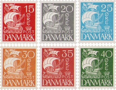 Danmark 1927 - AFA 169-174 - Postfrisk