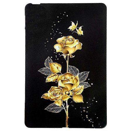 För Amazon Kindle Paperwhite (2024) TPU Skyddsfodral Tryckt Ultratunt Tablet Skyddsfodral (Guld Fjäril Ros)