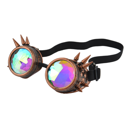 Solbriller Kalejdoskop Briller Rave Festival Retro Fest Cosplay Goggle Eyewear